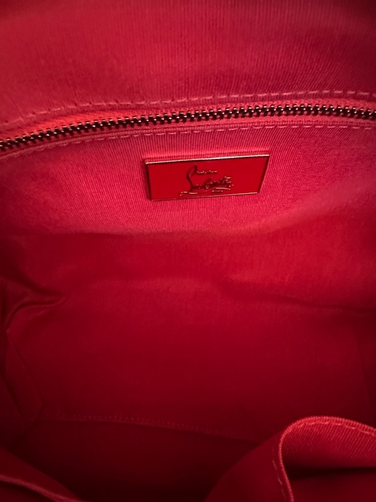 Christian Louboutin Morrigan Medium Capra Stone Leather Shoulder Bag NWT & COA - Picture 9 of 16